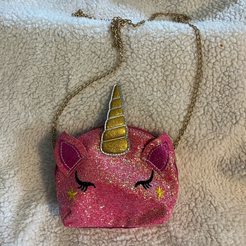 Pink Unicorn Glitter Bag for Kids